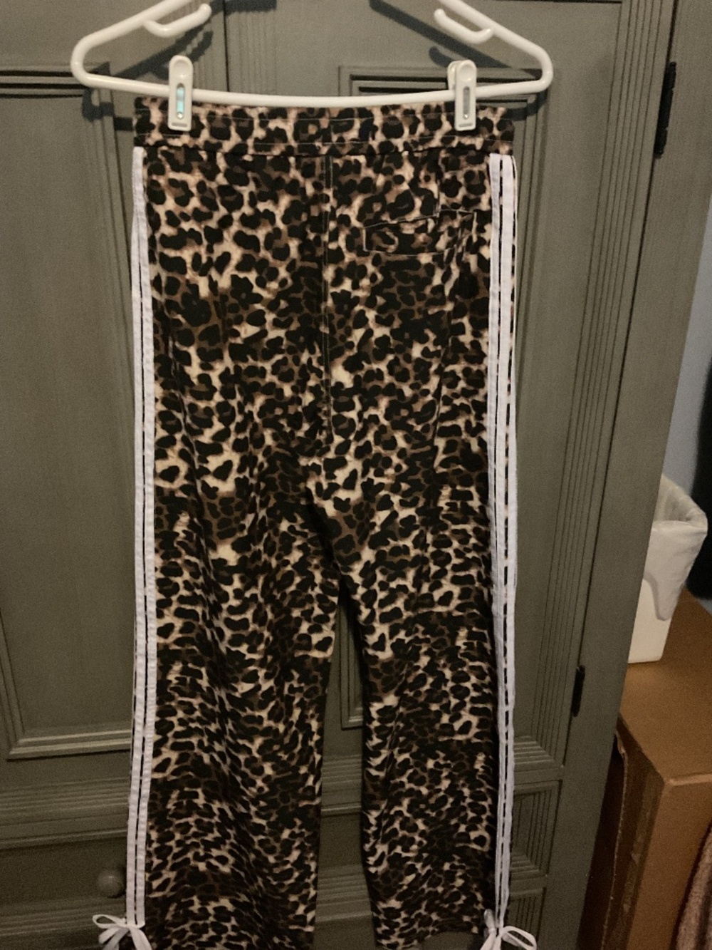VBRT leopard print relaxed, nylon track pants